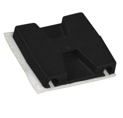 2/4WAY MTG BASE 1.1X1.1IN BLK ADH