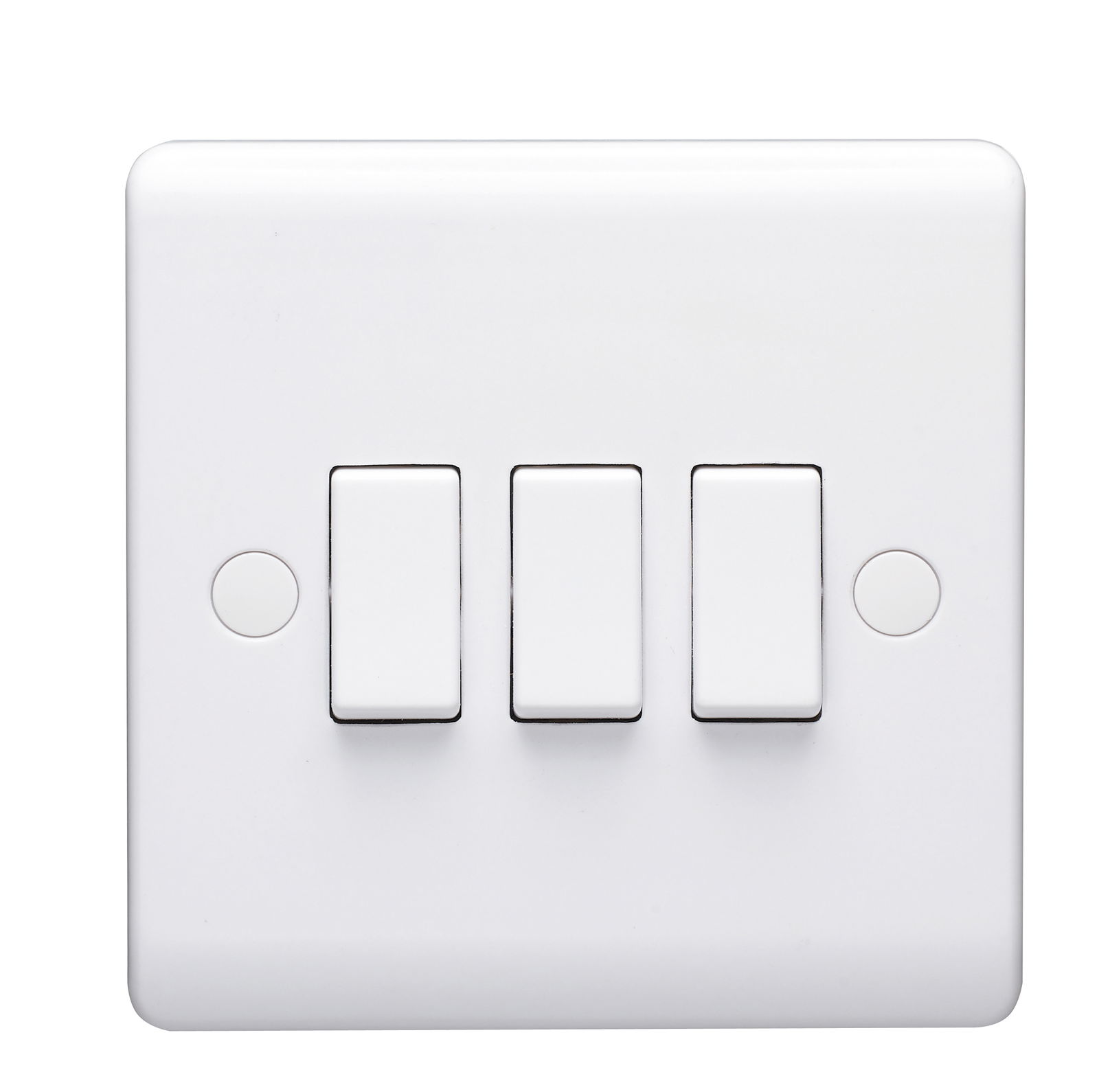 10AX 3 Gang 2 Way Plate Switch