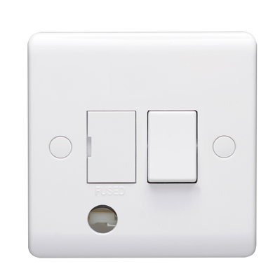 13A Double Pole Switched Fused Connection Unit With Flex Outlet