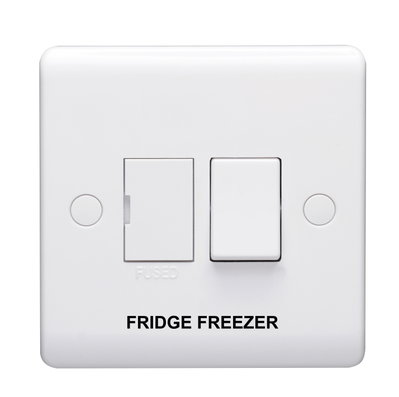 13A Double Pole Switched Fused Connection Unit Printed 'Fridge Freezer'