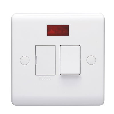 13A Double Pole Switched Fused Connection Unit With Neon Indicator