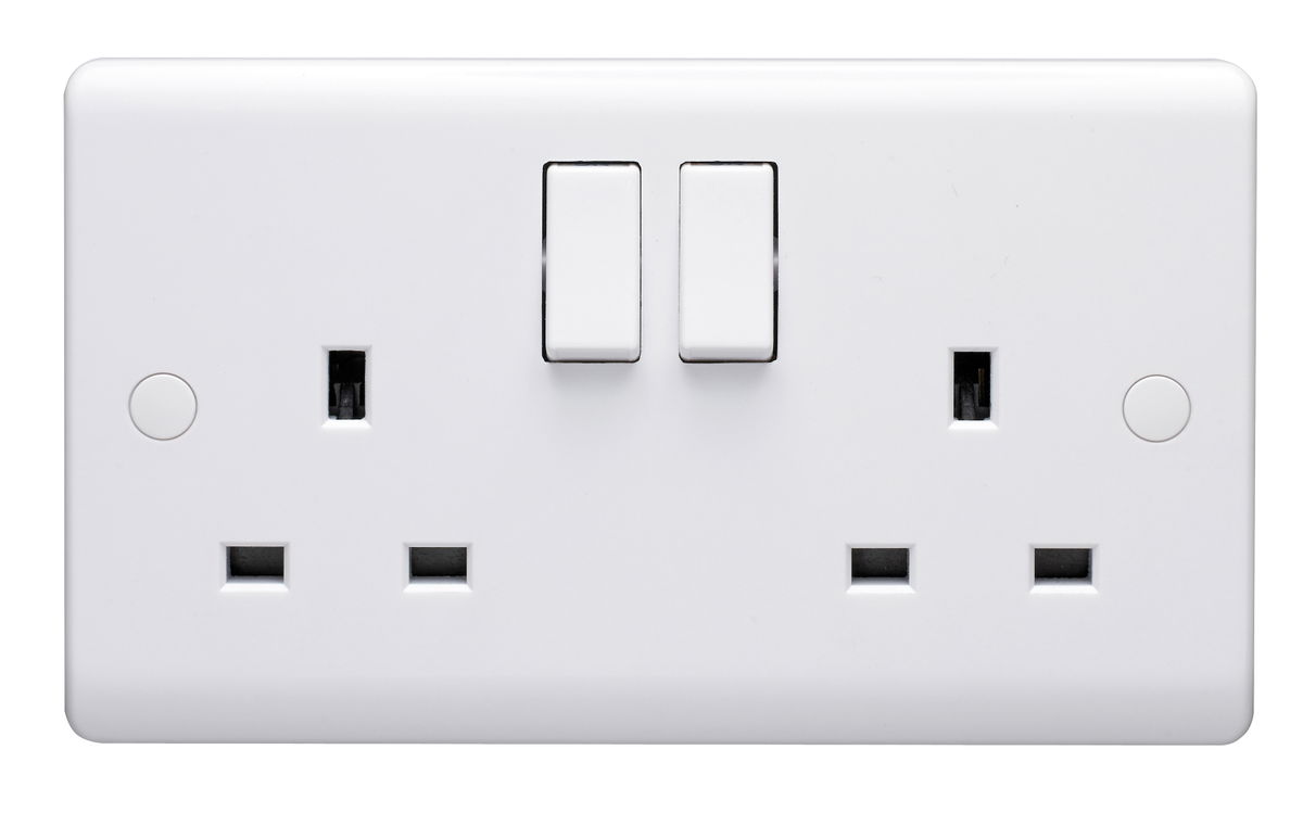 13A 2 Gang Double Pole Switched Socket
