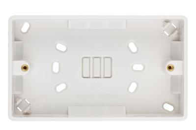 2 Gang Surface Installation Box 29mm Depth