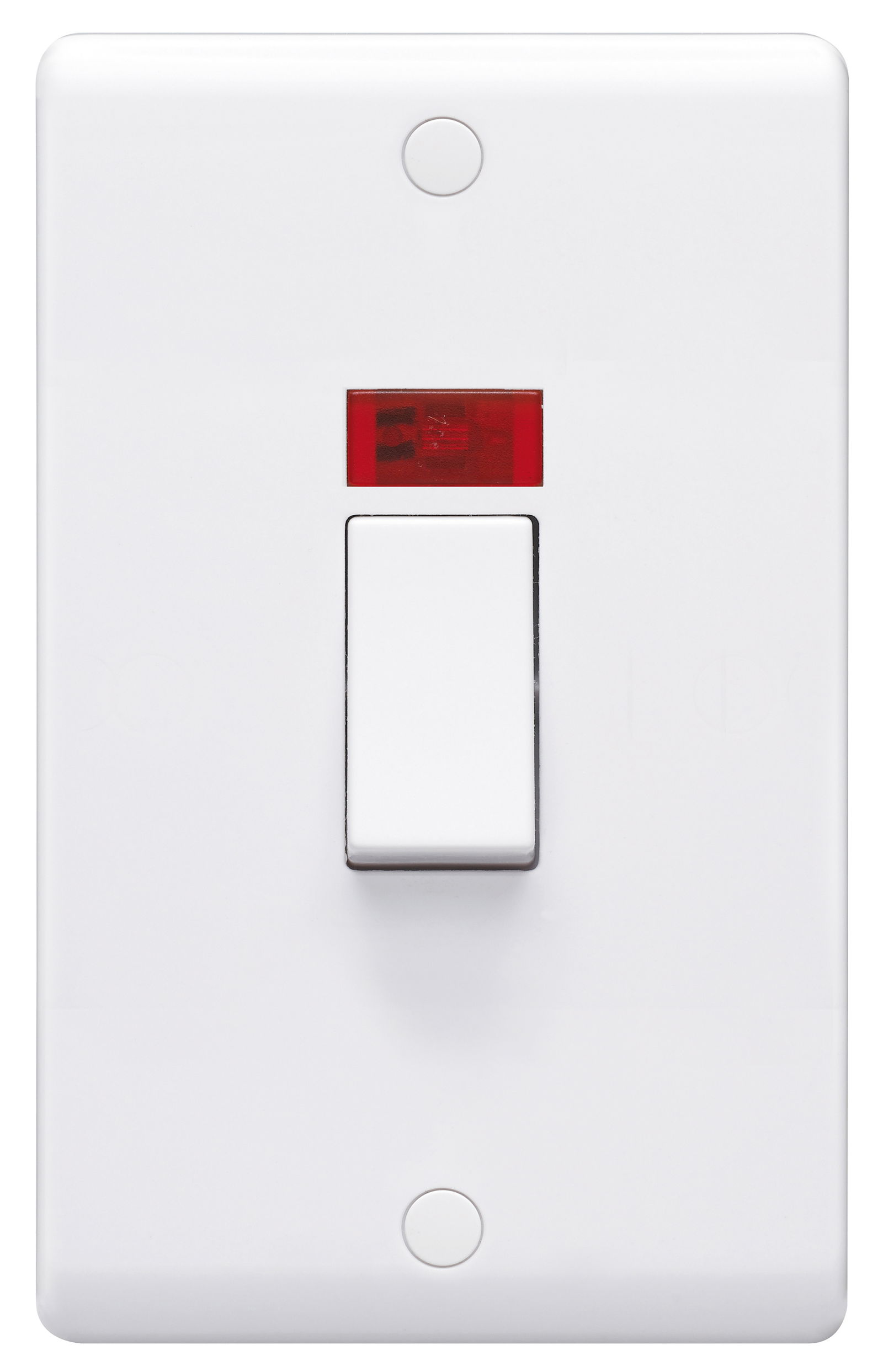 45A 2 Gang Vertical Double Pole Control Switch With Neon Indicator