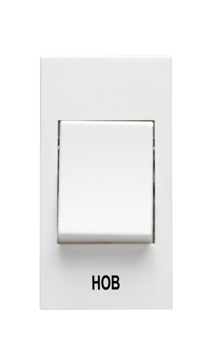 20A 1 Gang Double Pole Grid Switch Module Printed 'Hob'