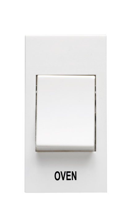 20A 1 Gang Double Pole Grid Switch Module Printed 'Oven'