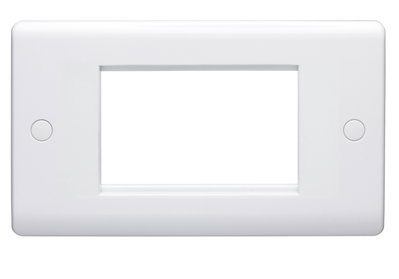 3 Gang Flush Moulded Grid Cover Plate