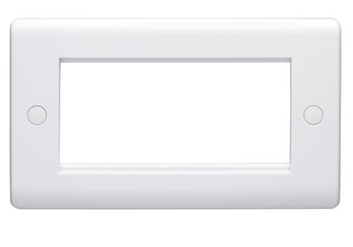 4 Gang Flush Moulded Grid Cover Plate