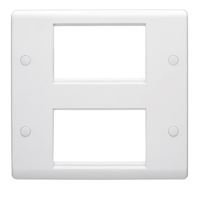 6 Gang Flush Moulded Grid Cover Plate