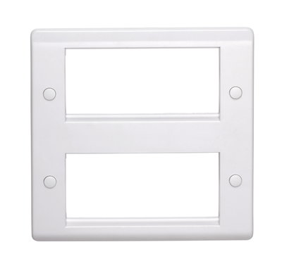 8 Gang Flush Moulded Grid Cover Plate