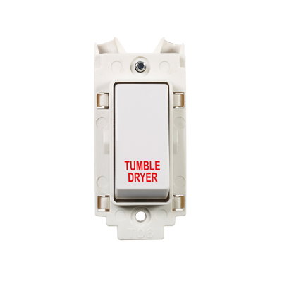 20A Double Pole Grid Switch Module Printed 'Tumble Dryer'