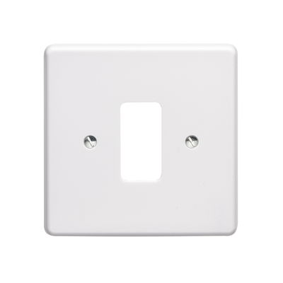 1 Gang Flush Moulded Grid Cover Plate