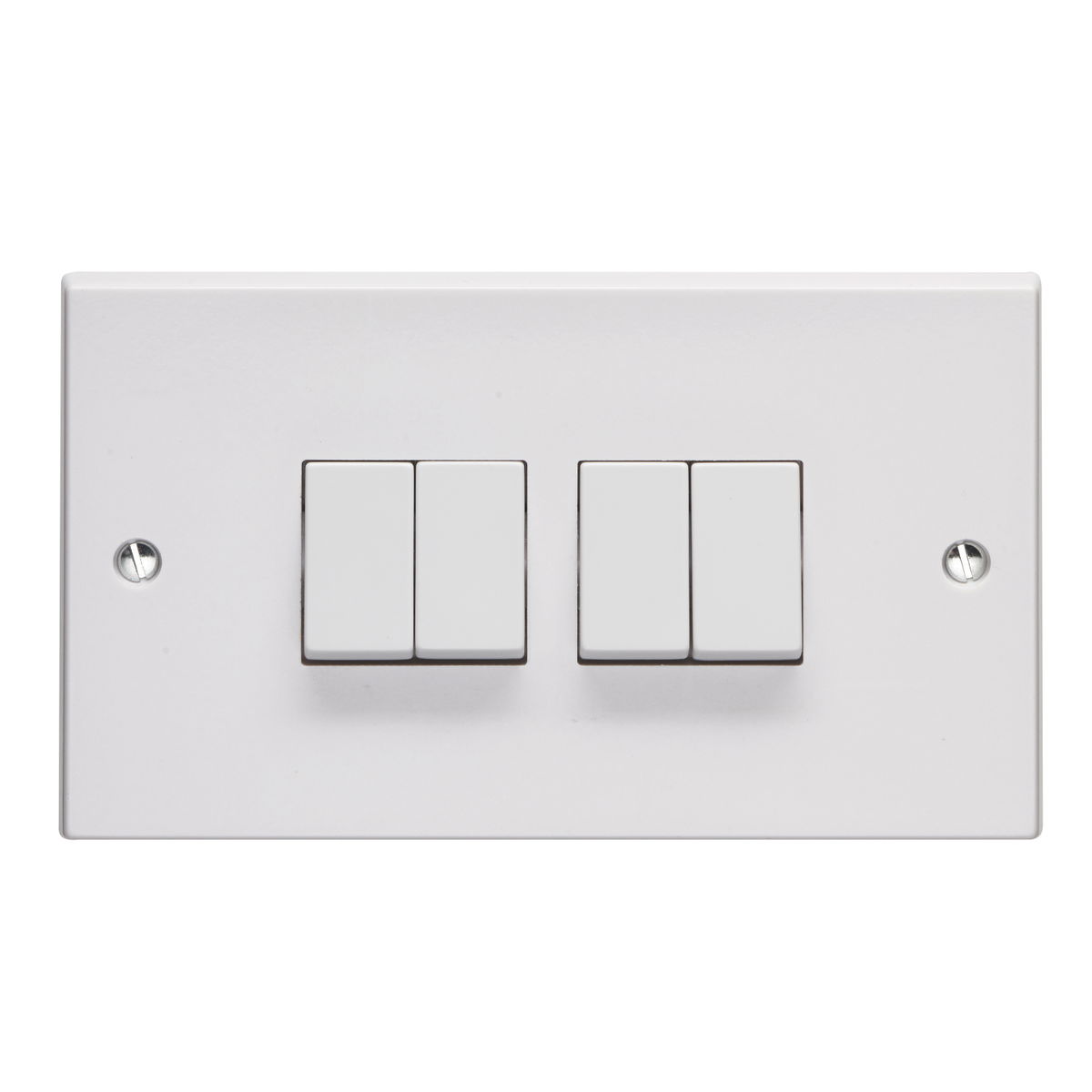 10AX 4 Gang 2 Way Plate Switch