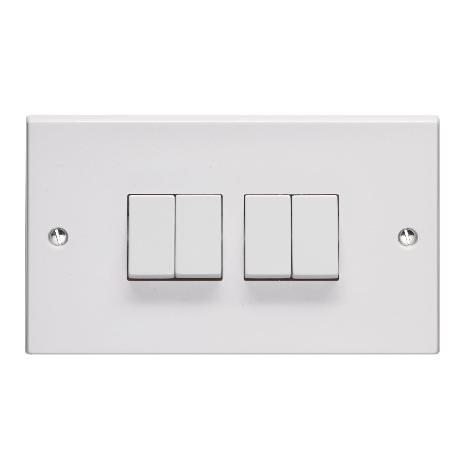 10AX 4 Gang 2 Way Plate Switch