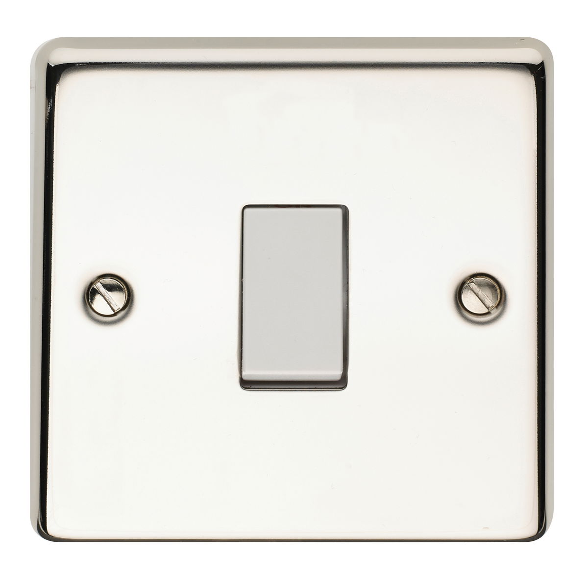 20A 1 Gang Double Pole Control Switch Polished Steel Finish