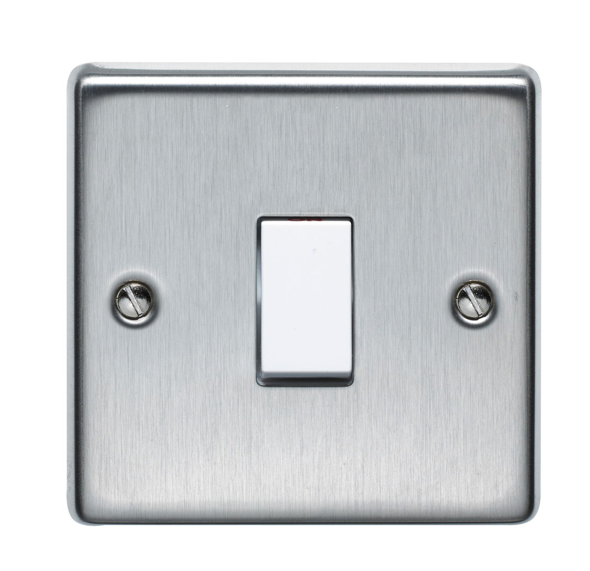 20A 1 Gang Double Pole Control Switch Stainless Steel Finish