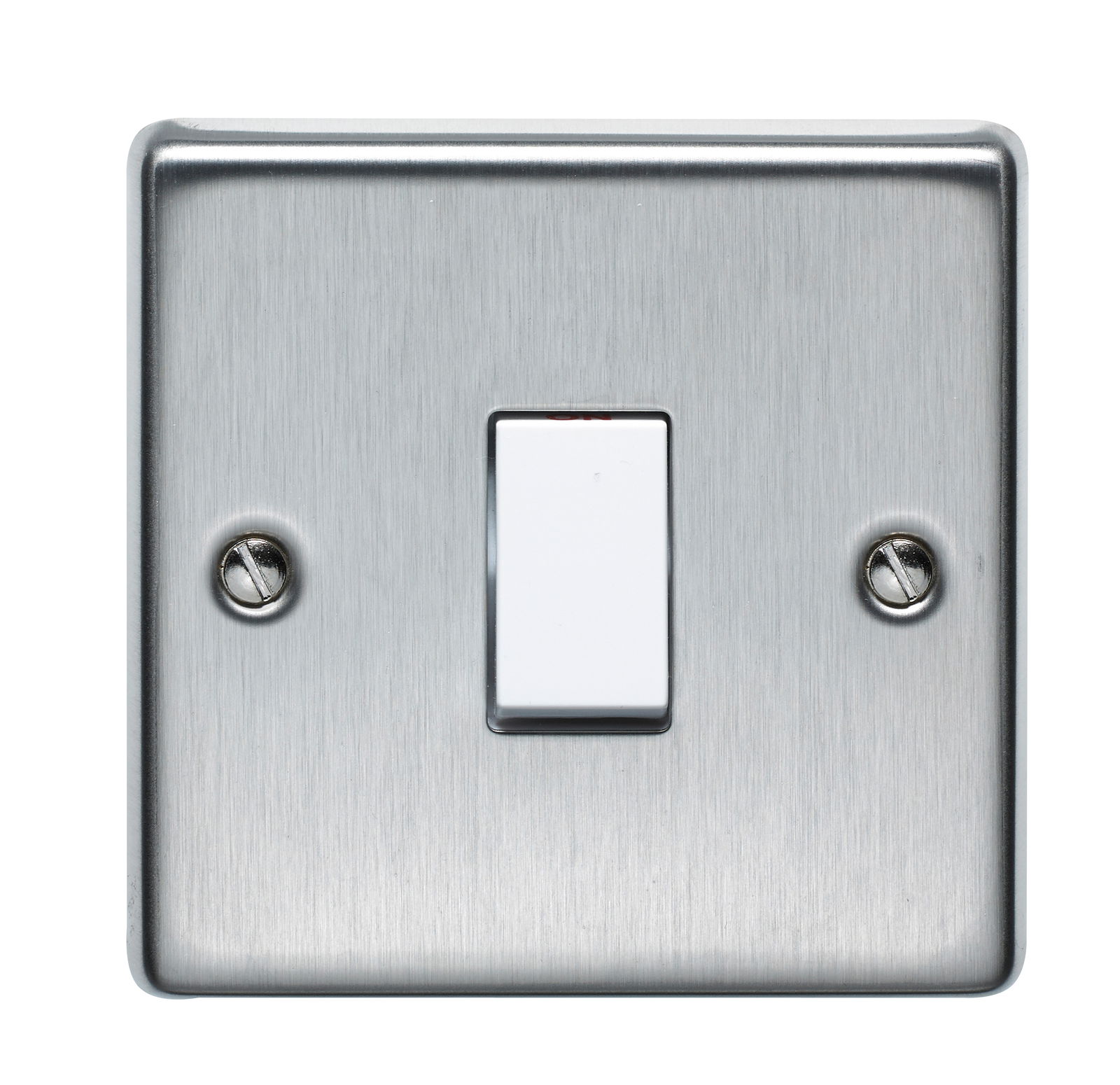 20A 1 Gang Double Pole Control Switch Stainless Steel Finish