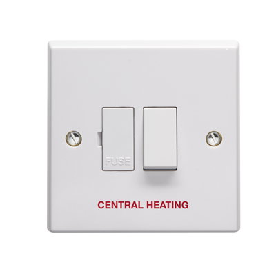 13A Double Pole Switched Fused Connection Unit Printed 'Central Heating'