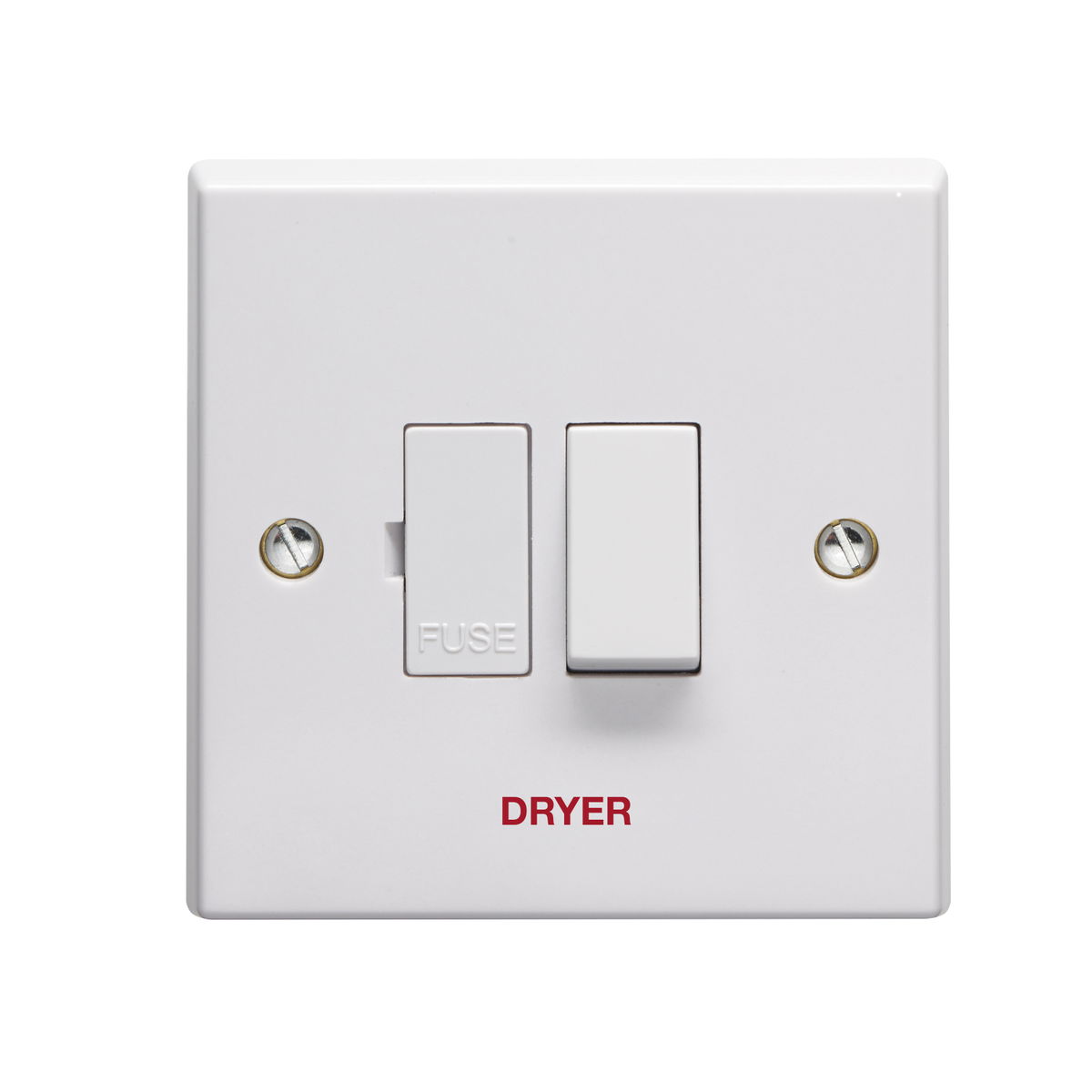 13A Double Pole Switched Fused Connection Unit Printed 'Dryer'