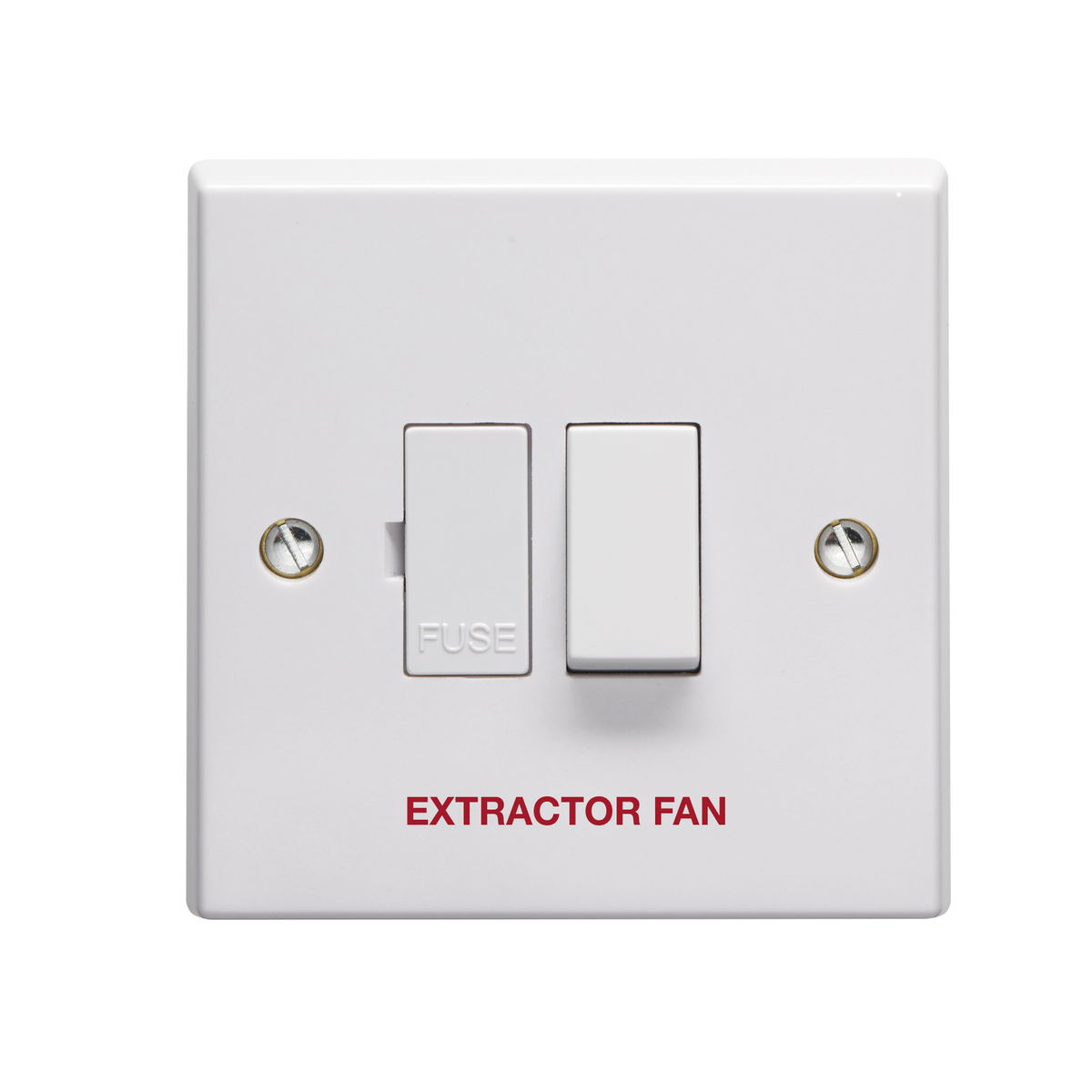 13A Double Pole Switched Fused Connection Unit Printed 'Extractor Fan'