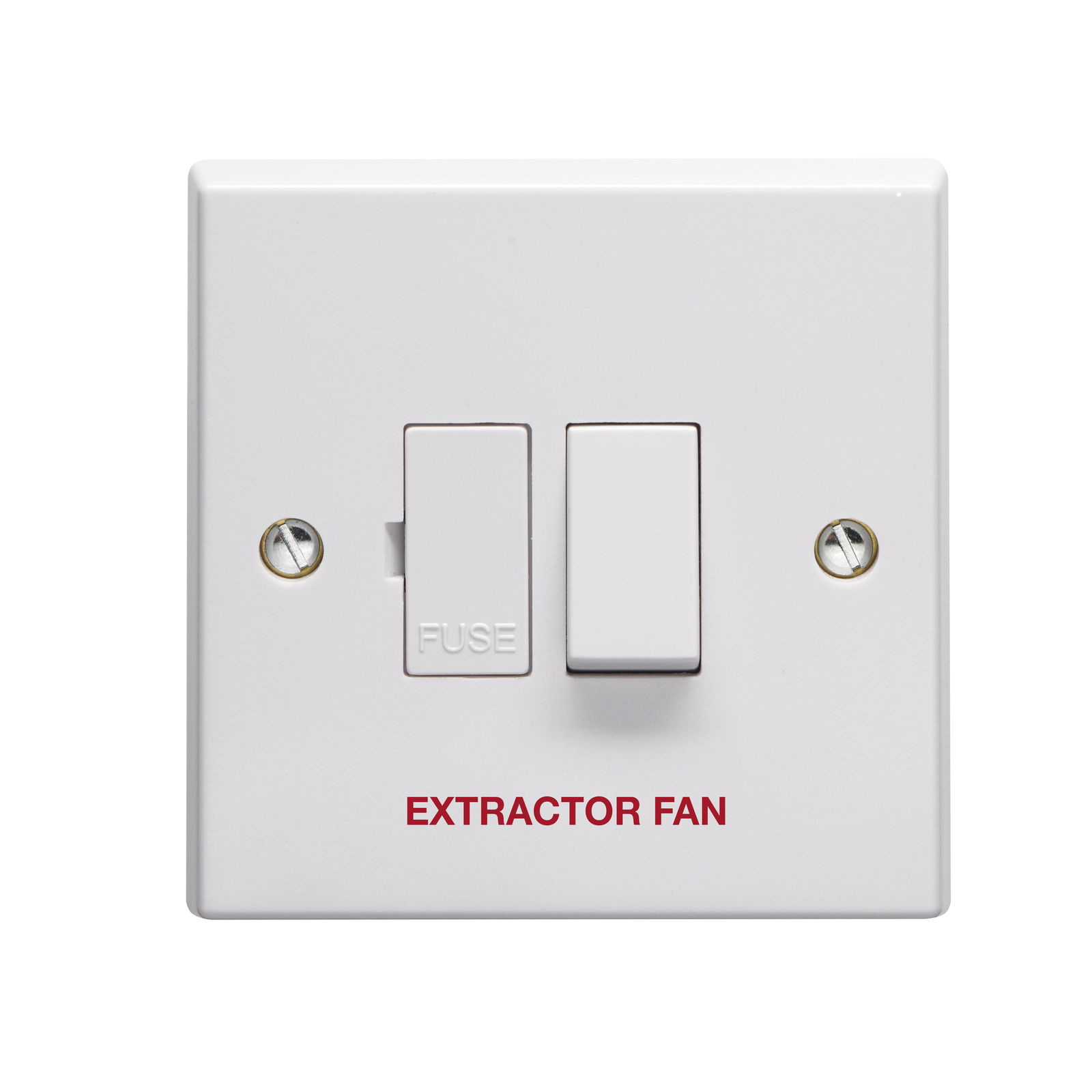 13A Double Pole Switched Fused Connection Unit Printed 'Extractor Fan'