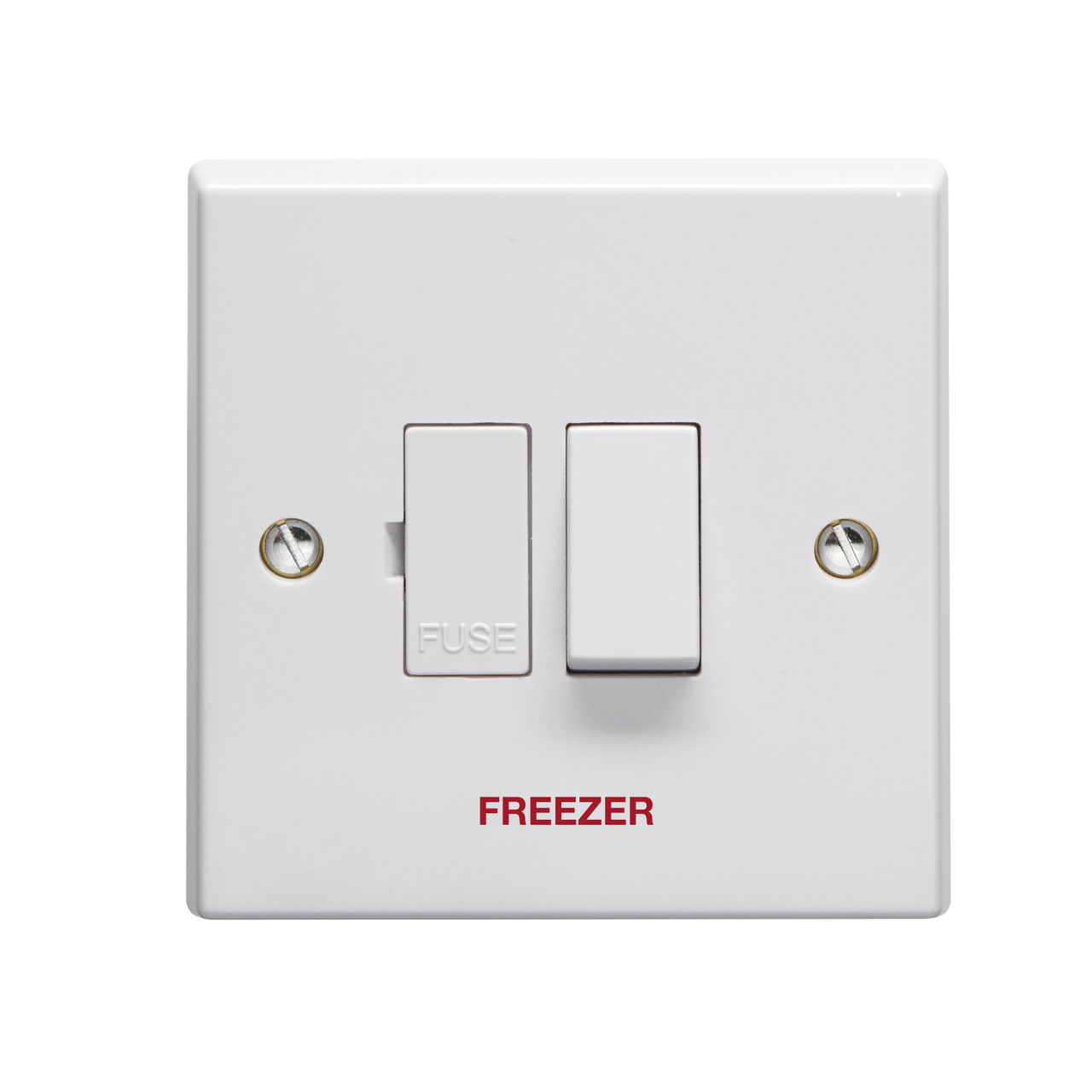 13A Double Pole Switched Fused Connection Unit Printed 'Freezer'