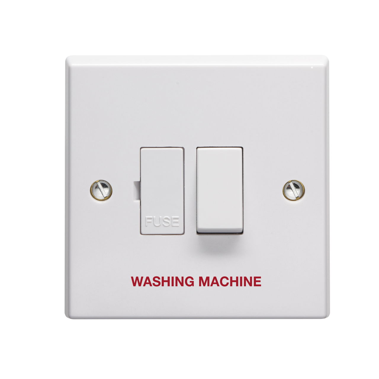 13A Double Pole Switched Fused Connection Unit Printed 'Washing Machine'