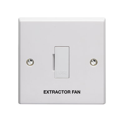 13A Unswitched Fused Connection Unit Printed 'Extractor Fan' in Black
