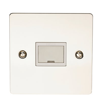 13A Unswitched Fused Connection Unit Polished Steel Finish
