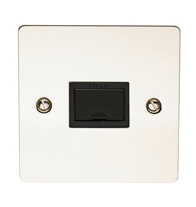13A Unswitched Fused Connection Unit Polished Steel Finish