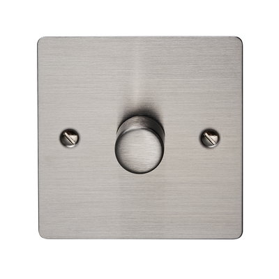 3-250W 1 Gang 2 Way LED Dimmer Plate Switch Stainless Steel Finish
