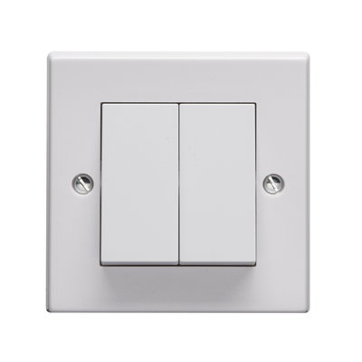 10AX 2 Gang 2 Way Switch Wide Rocker