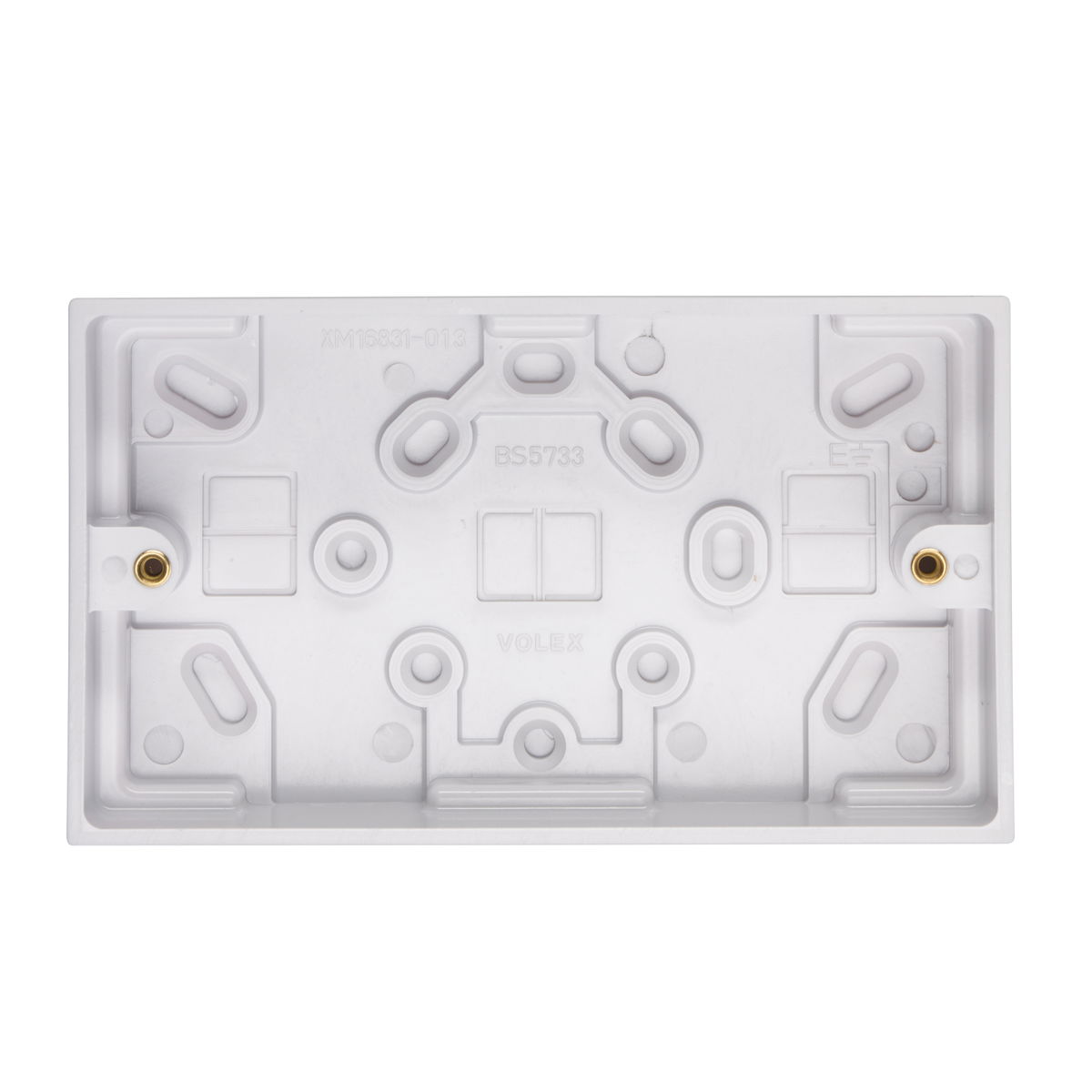 2 Gang Moulded Surface Installation Box 29mm Depth
