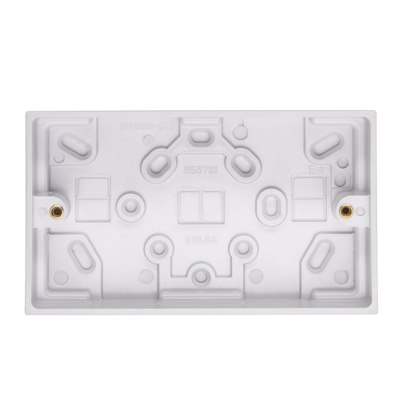 2 Gang Moulded Surface Installation Box 29mm Depth