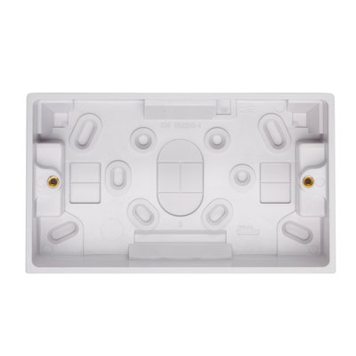 2 Gang Moulded Surface Installation Box 32mm Depth