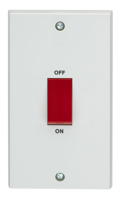 45A 2 Gang Vertical Double Pole Control Switch