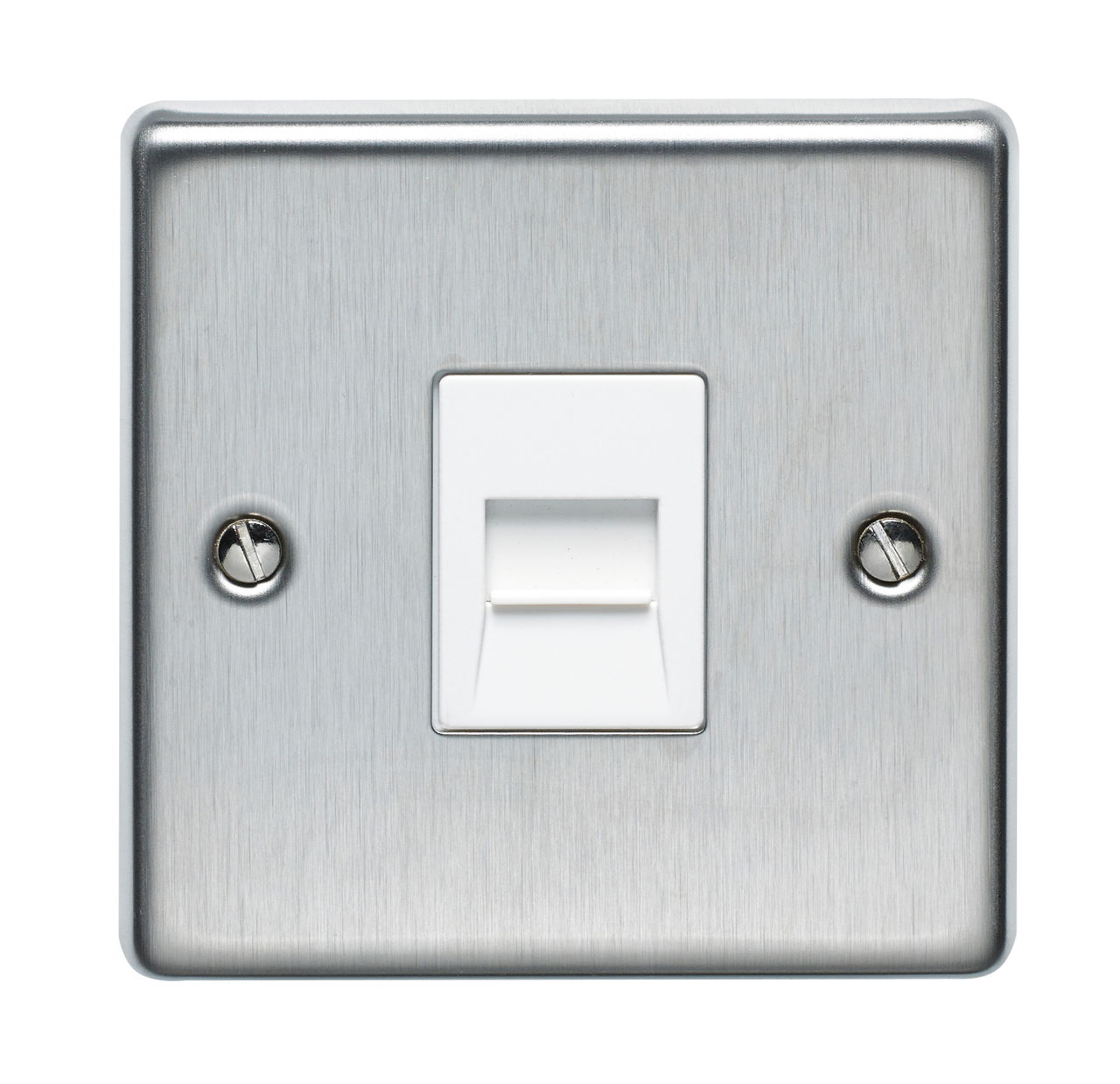 1 Gang Telephone Secondary Socket Stainless Steel Finish