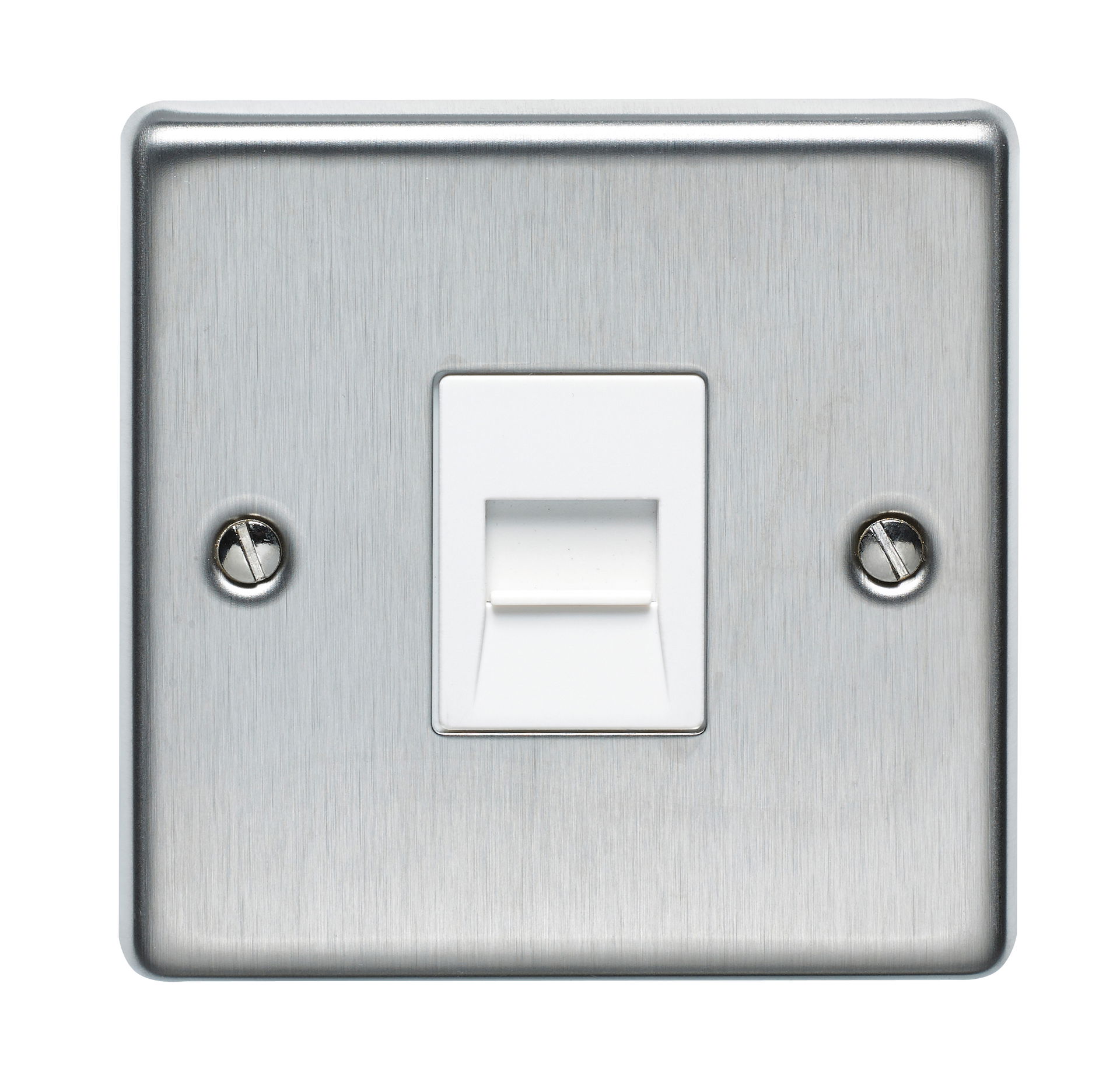 1 Gang Telephone Secondary Socket Stainless Steel Finish