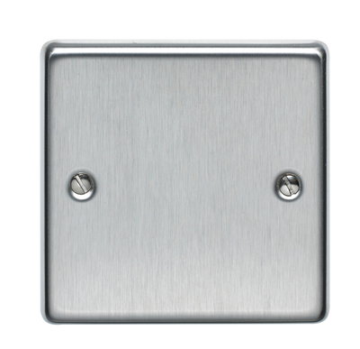 1 Gang Blanking Plate Stainless Steel Finish