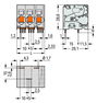 PCB terminal block 16 mm² Pin spacing 10 mm gray