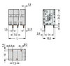PCB terminal block 6 mm² Pin spacing 7.5 mm gray