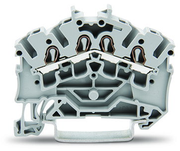 4-conductor through terminal block 2.5 mm² suitable for Ex e II applications gray