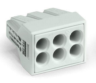PUSH WIRE® splicing connector for solid and stranded conductors for Ex applications light gray
