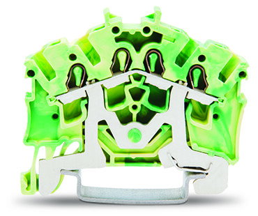 4-conductor ground terminal block 2.5 mm² suitable for Ex e II applications green-yellow