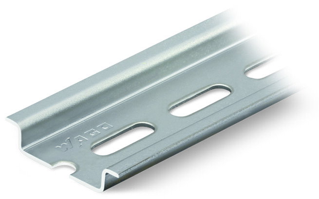 Steel carrier rail 35 x 7.5 mm 1 mm thick silver-colored