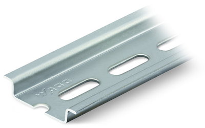 Steel carrier rail 35 x 7.5 mm 1 mm thick silver-colored