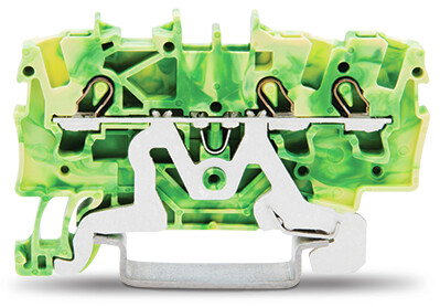 3-conductor ground terminal block 1.5 mm² suitable for Ex e II applications green-yellow