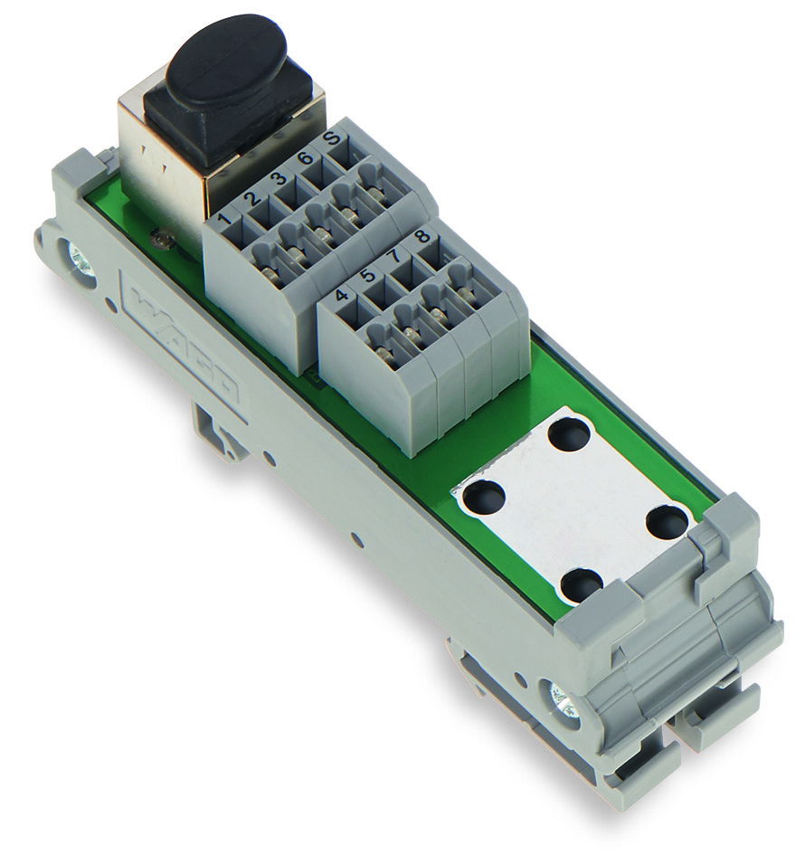 Interface module RJ-45 PCB terminal blocks, double-row