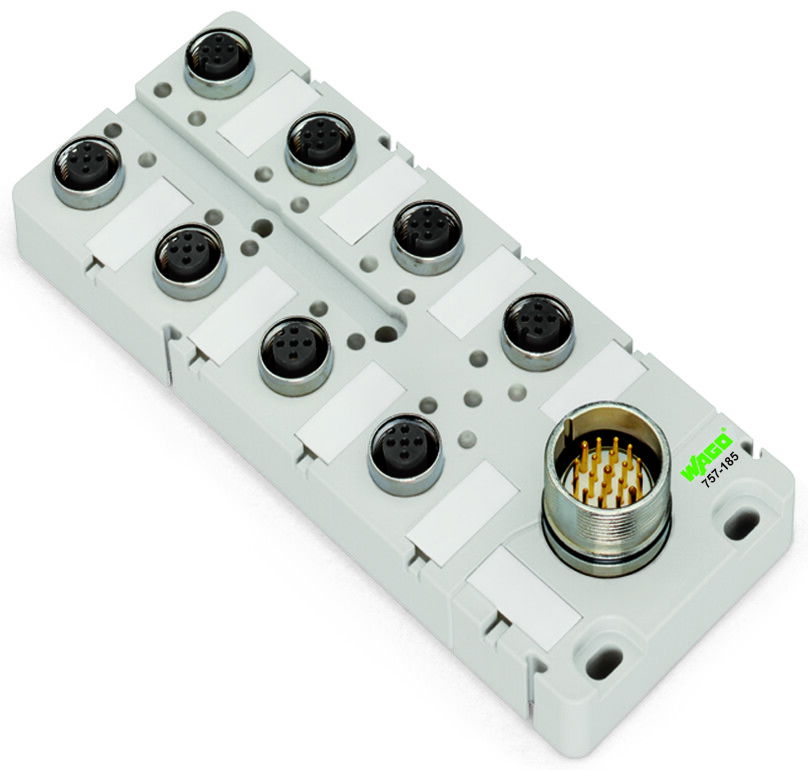 M12 sensor/actuator box 8-way 5-pole