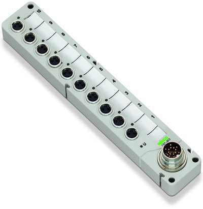 M8 sensor/actuator box 10-way 3-pole